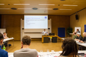 Kerstin Blumenstein introduces the brainstorming workshop