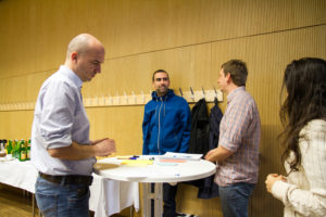Group at the goals table